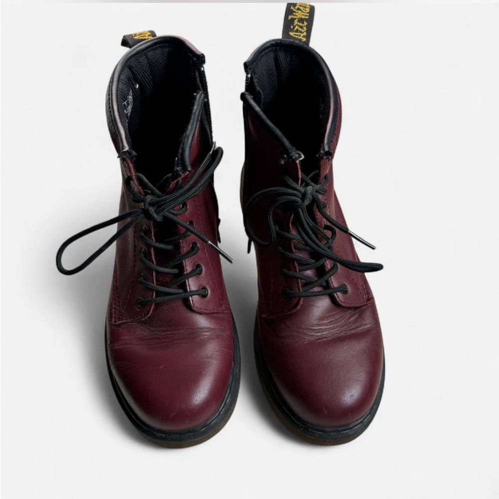 Dr. Martens Burgundy Leather Boots